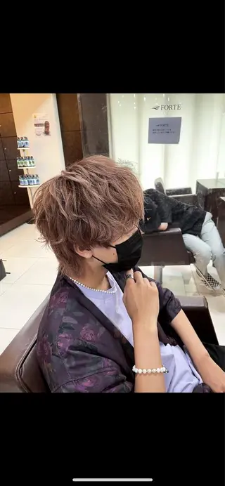 ショート カラー 静岡/草薙パーマ メンズバレイヤージュのヘアスタイル