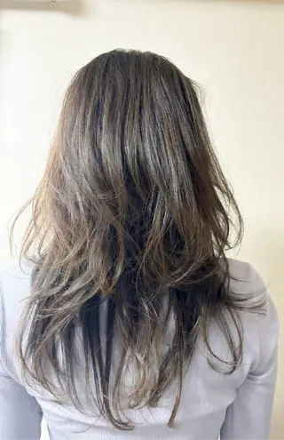 ロング 岡本 小百合のヘアスタイル
