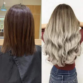 ロング カラー ヘアアレンジ TATSUYA アートディレクターのヘアスタイル