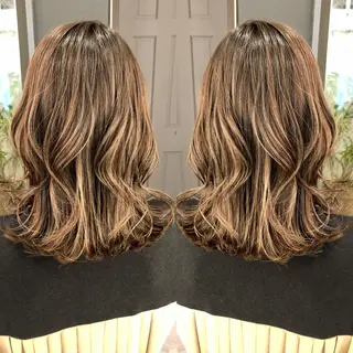 ミディアム カラー 天野 涼のヘアスタイル