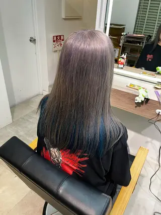 ロング カラー レイヤー/ハイトーン ೀユイ🌙のヘアスタイル