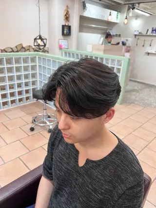 ミディアム パーマ メンズ メンズカットパーマ ✂️ JOYAのヘアスタイル