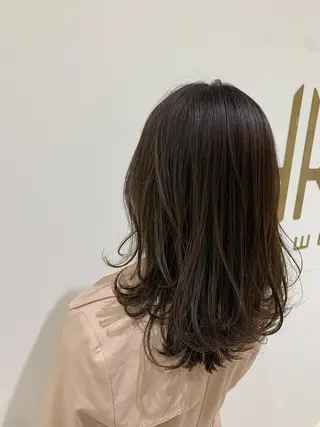 セミロング カラー 💎K-two名古屋 安田ちづる💎のヘアスタイル