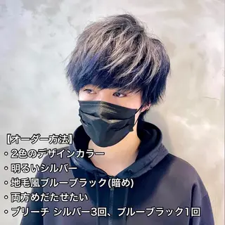 ミディアム カラー メンズ SNSで大バズり‼️ 欧米風ヘア大ヒット中のヘアスタイル