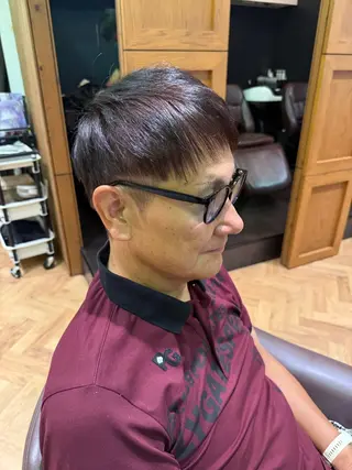 ショート カラー メンズ 溝口 槙里也のヘアスタイル