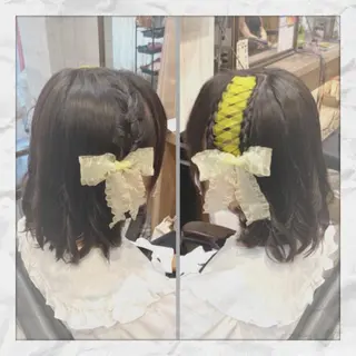 ミディアム ヘアアレンジ ヘアセット/着付け 𓇼 松本 夏美𓇼のヘアスタイル