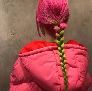 ロング カラー FLOWERS所属・ウルフ、レイヤー 、メンズカットSHOのヘアスタイル