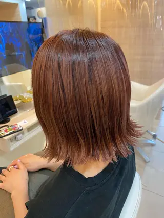 ショート カラー 塩谷黎✨ブリーチ無W カラーメンズパーマ✨のヘアスタイル