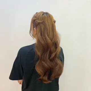 ロング カラー ヘアアレンジ キヨミ 韓国レイヤーカットのヘアスタイル