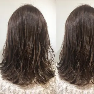 セミロング カラー box mico. mutsumiのヘアスタイル