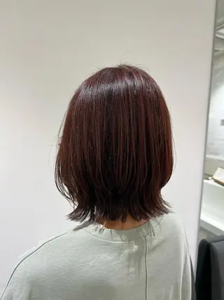 ミディアム カラー 【暖色カラー特化】 中山由梨のヘアスタイル