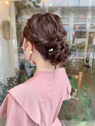 ロング ヘアアレンジ ヘアアレンジ にいた　かづしげのヘアスタイル