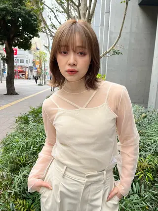 ミディアム カラー 浦和Lond 山本賢人のヘアスタイル