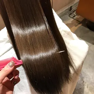 ロング カラー 髪質改善×矯正🫧 韓国ヘアasamiのヘアスタイル