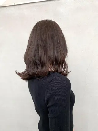 ミディアム カラー とびまつ /ショート/脱白髪染のヘアスタイル