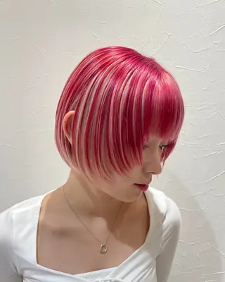 ミディアム カラー こだわりハイトーン/ ケアブリーチ/岸のヘアスタイル