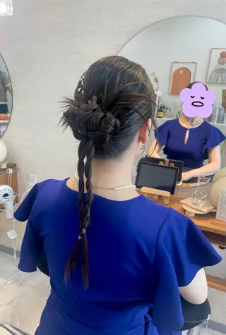 ロング お呼ばれヘア/セット /ヘアアレンジ/れいのヘアスタイル
