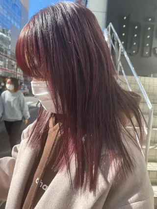 セミロング カラー 韓国ヘア🦋 MIYUのヘアスタイル