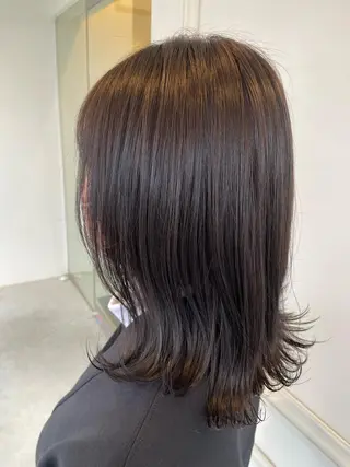 ミディアム カラー 木村 架音のヘアスタイル