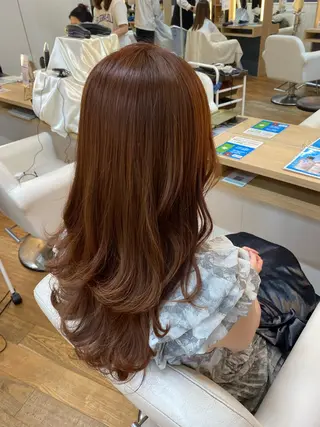 ロング カラー ヘアアレンジ 韓国ヘア sasugaのヘアスタイル
