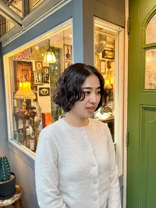 ショート パーマ 抜け感ショート パーマ/緒方椋のヘアスタイル