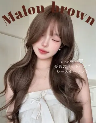 ロング カラー 韓国レイヤー/髪質 改善/縮毛🤍吉田のヘアスタイル