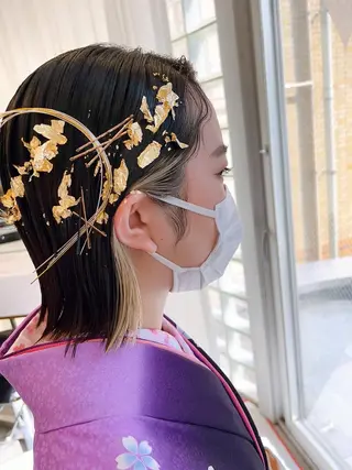 ミディアム ヘアアレンジ 池田 みのりのヘアスタイル