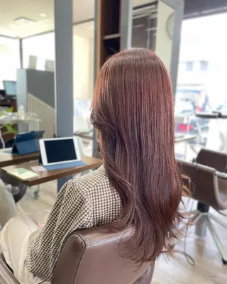 ロング カラー たなか りなのヘアスタイル