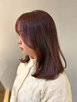 ミディアム カラー パーマ 中川雄太 /縮毛矯正のヘアスタイル
