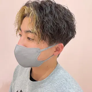 パーマ メンズ 似合わせカット/ ハイトーンchimiのヘアスタイル