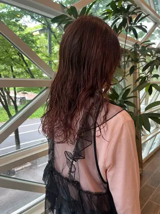 ロング カラー パーマ 松野 心音のヘアスタイル