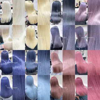 ロング カラー ヘアアレンジ 🌈艶カラー/ 韓国風レイヤーカットのヘアスタイル