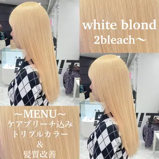 ロング カラー ハイトーン/ダブルカ ラー/RINKA🎀のヘアスタイル