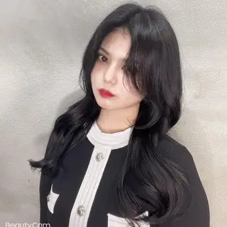 ロング カラー ブリーチなし透明感カ ラー×韓国ヘア♡ヒデのヘアスタイル