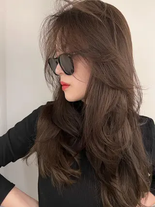 ロング カラー 🇨🇳ワンホンヘア 下田鉄也のヘアスタイル