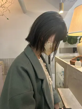 ミディアム カラー 原 瑞希のヘアスタイル