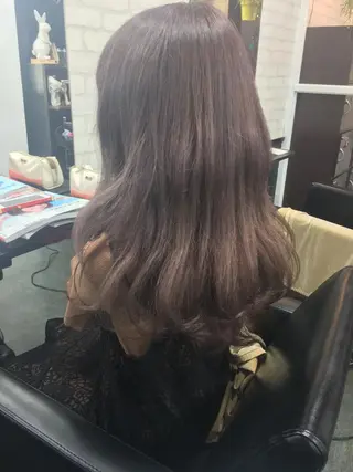 セミロング カラー ヘアアレンジ エクステの神様 ▫️原島ユウヤ▫️のヘアスタイル