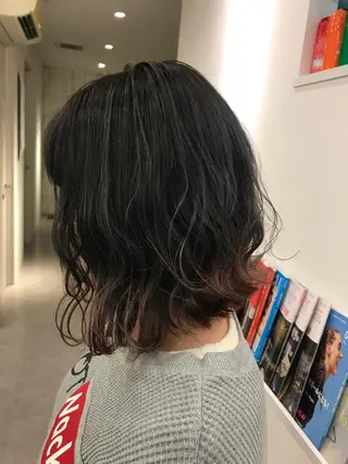 ミディアム カラー ri saのヘアスタイル