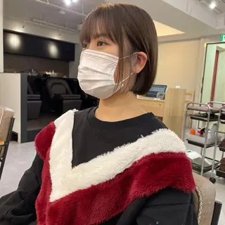 ショート カラー パーマ* 顔まわり似合わせのヘアスタイル