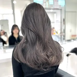 ミディアム カラー 艶髪グレージュ特化/ CHIKARAのヘアスタイル