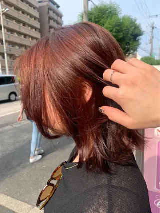 ミディアム カラー アサト チヨノのヘアスタイル