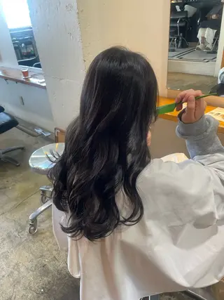 ミディアム カラー RIN／韓国ヘア レイヤーカットのヘアスタイル