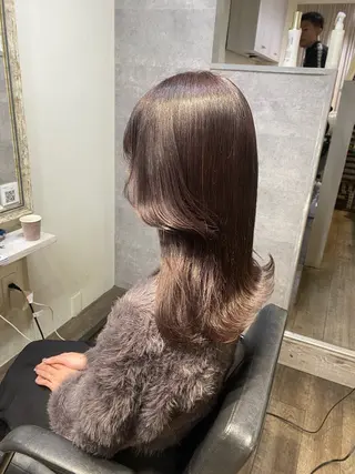 ミディアム カラー MIREI /韓国風 /大阪美容室のヘアスタイル