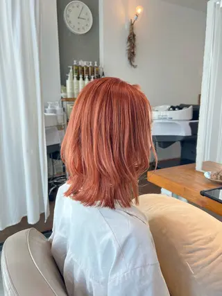 ミディアム カラー かとう りなのヘアスタイル