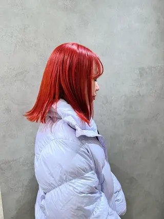 ミディアム カラー 茂木 未海のヘアスタイル