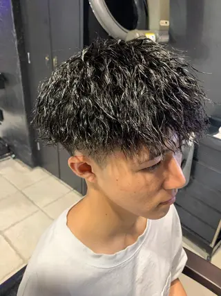 ショート メンズ メンズパーマ/難波/ 心斎橋　室園亮佑のヘアスタイル