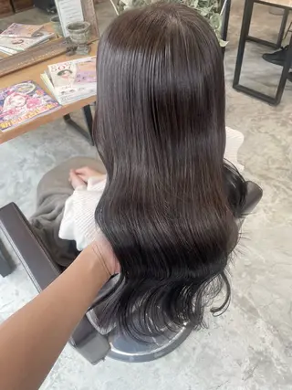 セミロング カラー 艶カラー/ハイトーン Anjuのヘアスタイル