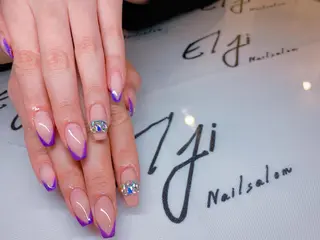 ネイル 🖤スカルプ R🖤のネイルデザイン