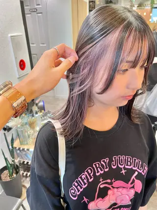 セミロング カラー ブリーチ/ハイトーン 🌏💊RAINEのヘアスタイル