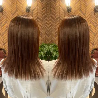 セミロング カラー tocca 💜石田愛結💜のヘアスタイル